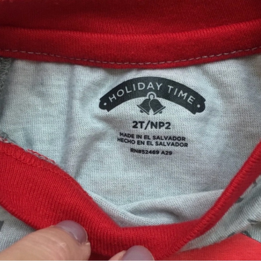 3/$25 Disney Little Boy Mickey Mouse Christmas Santa Long Sleeve PJ Top 18-24M - Picture 10 of 10